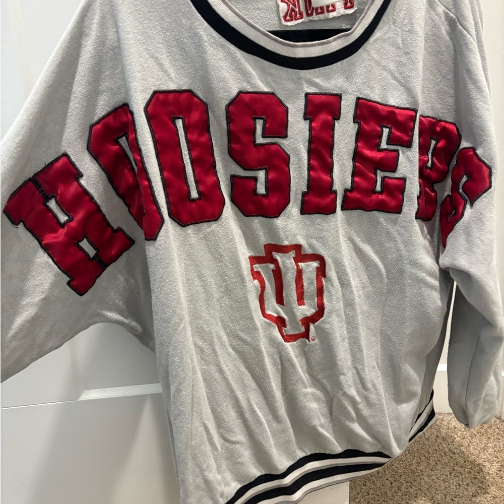 PINK Victoria's Secret Gray and Red Sweatshirt